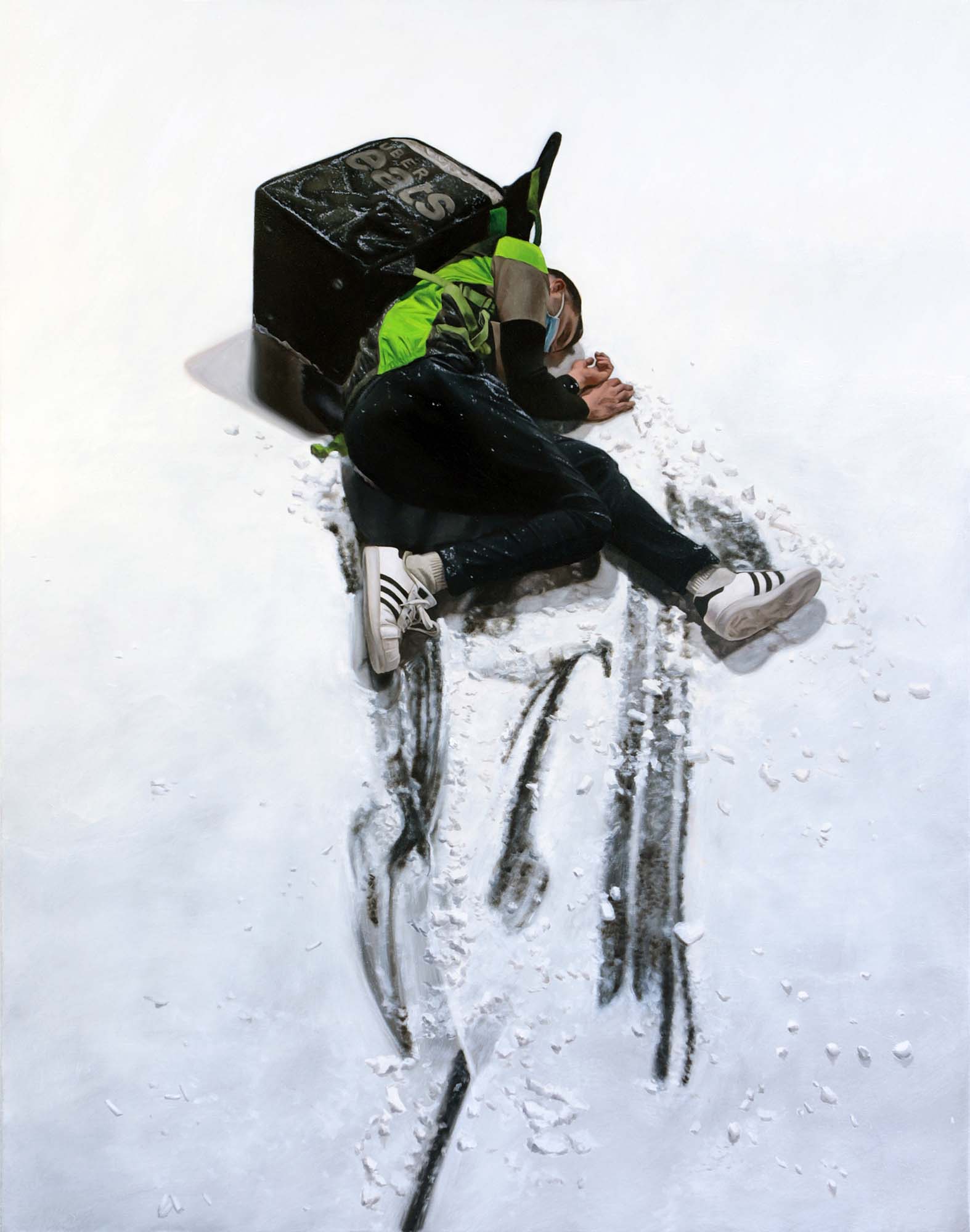 Clichy sous la neige, 2021, huile sur toile, 120 x 95 cm.jpg